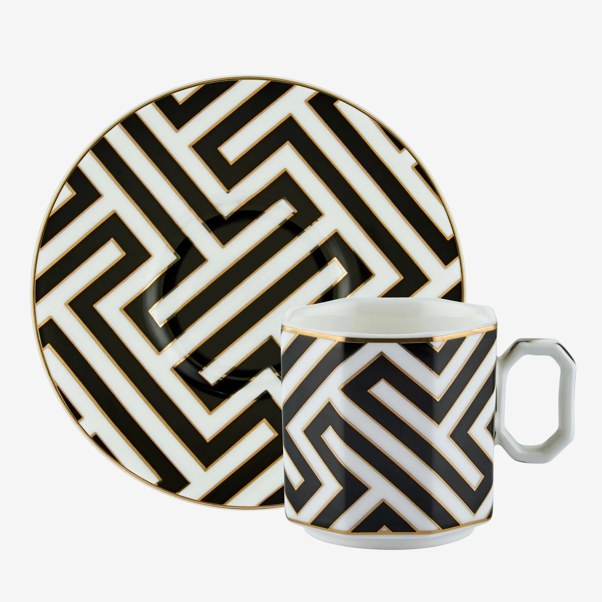 Siyah Porselen Kahve Fincan Seti 90 Ml Collection by Chiara Alessi