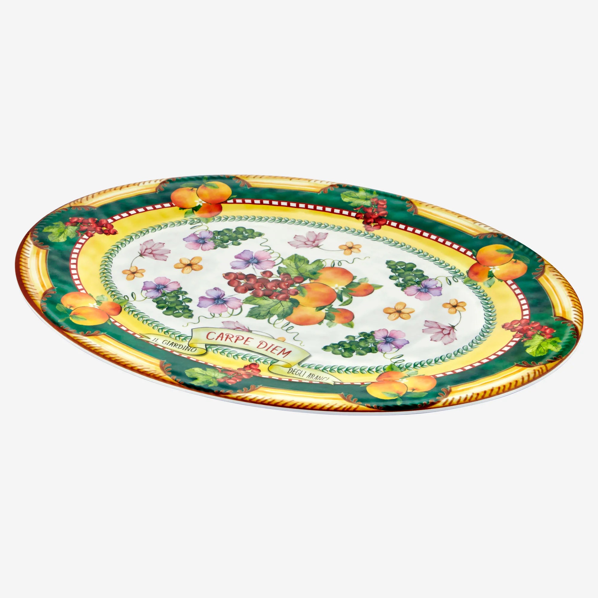 Sarı Melamin Servis Tabağı 50 Cm Carpe Diem Collection by Chiara Alessi
