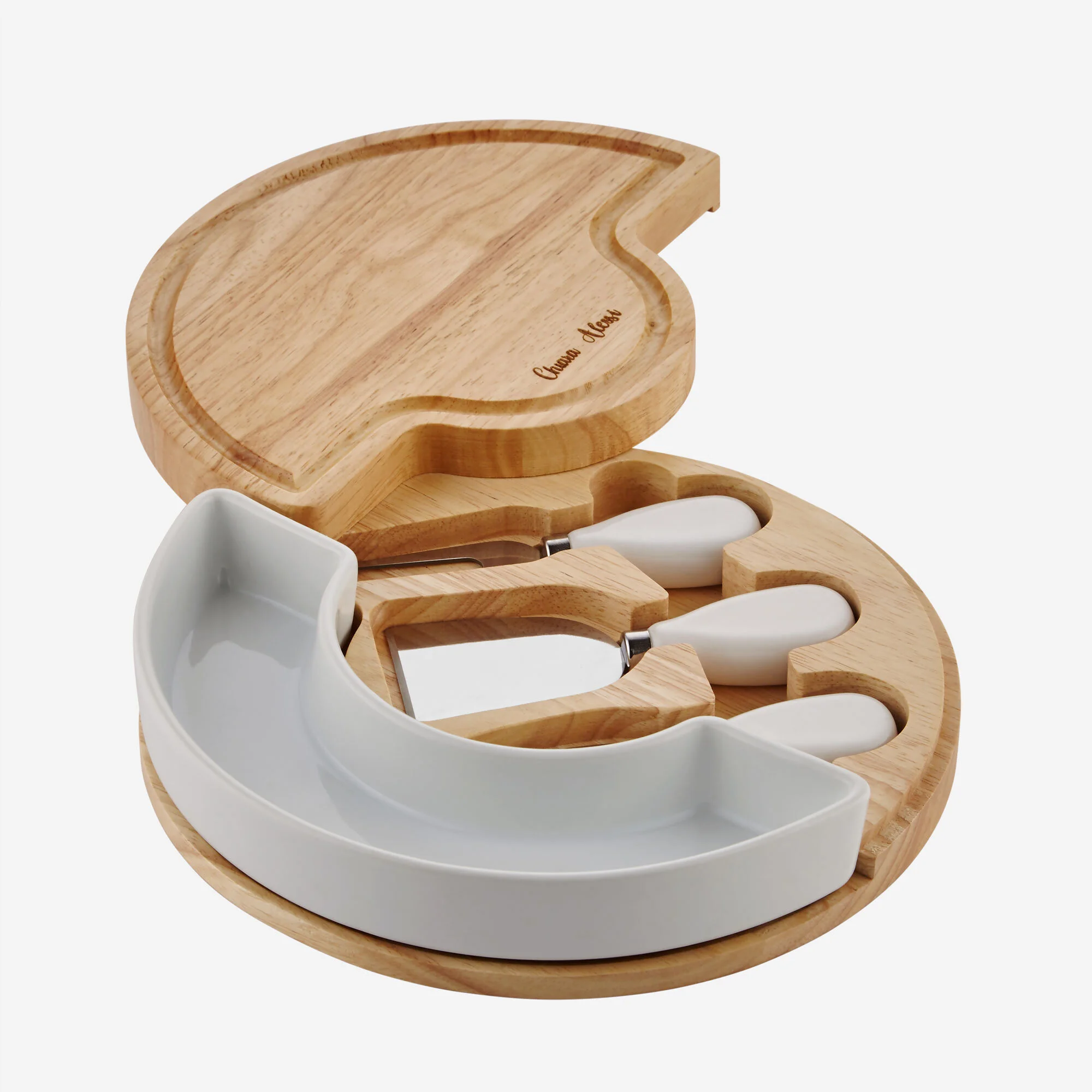 Kahverengi Ahşap Peynir Sunum Tabağı Collection by Chiara Alessi