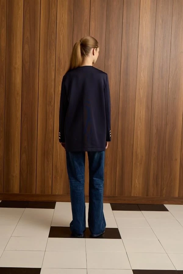 MARTA PUF KOLEJ HIRKA LACİVERT