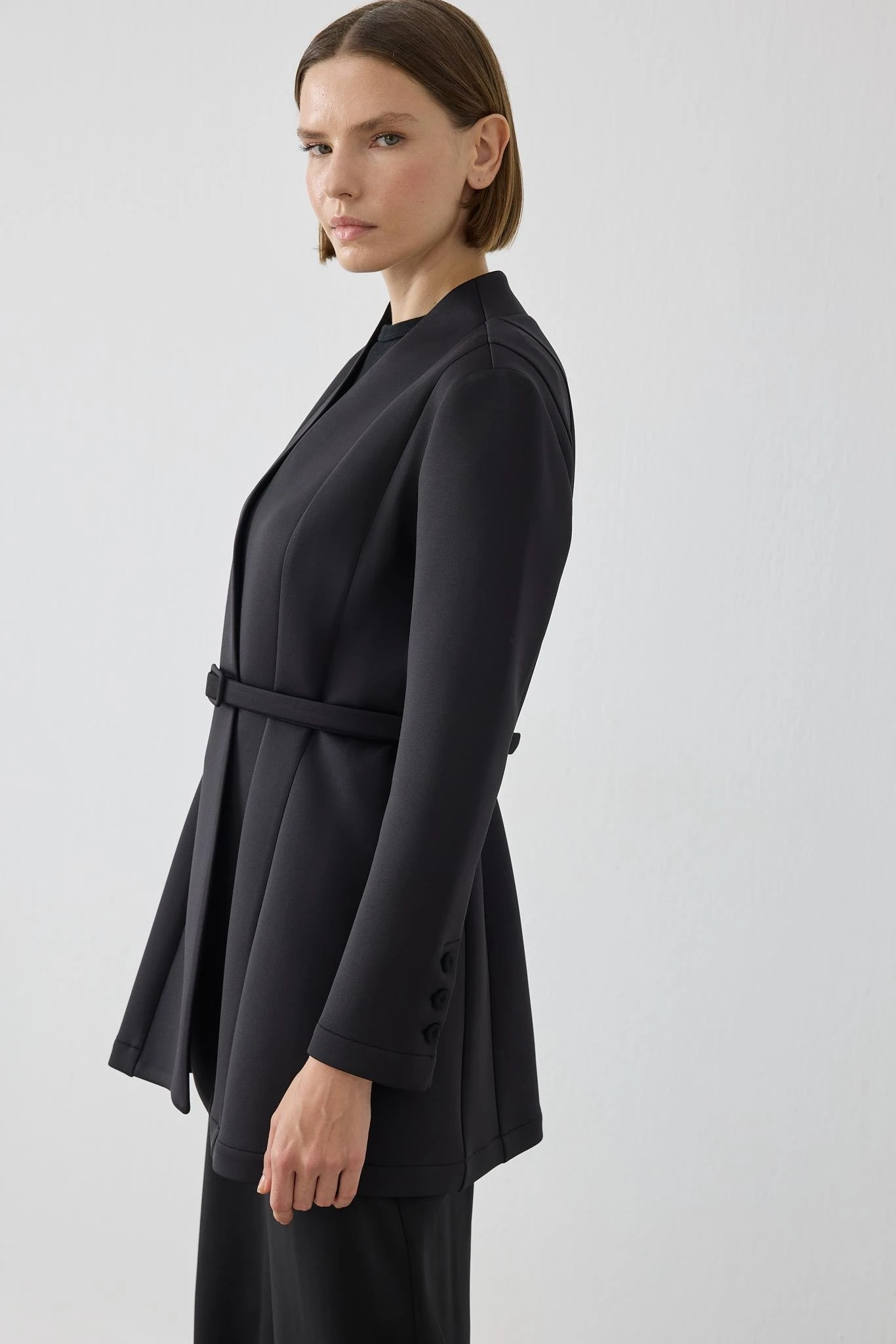 MİORİ EVORA PANTOLONLU SCUBA TAKIM SİYAH