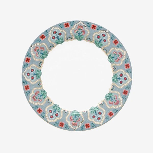 Mavi Porselen Kahvaltı Tabağı 21 Cm Flower Festival Collection by Pip Studio