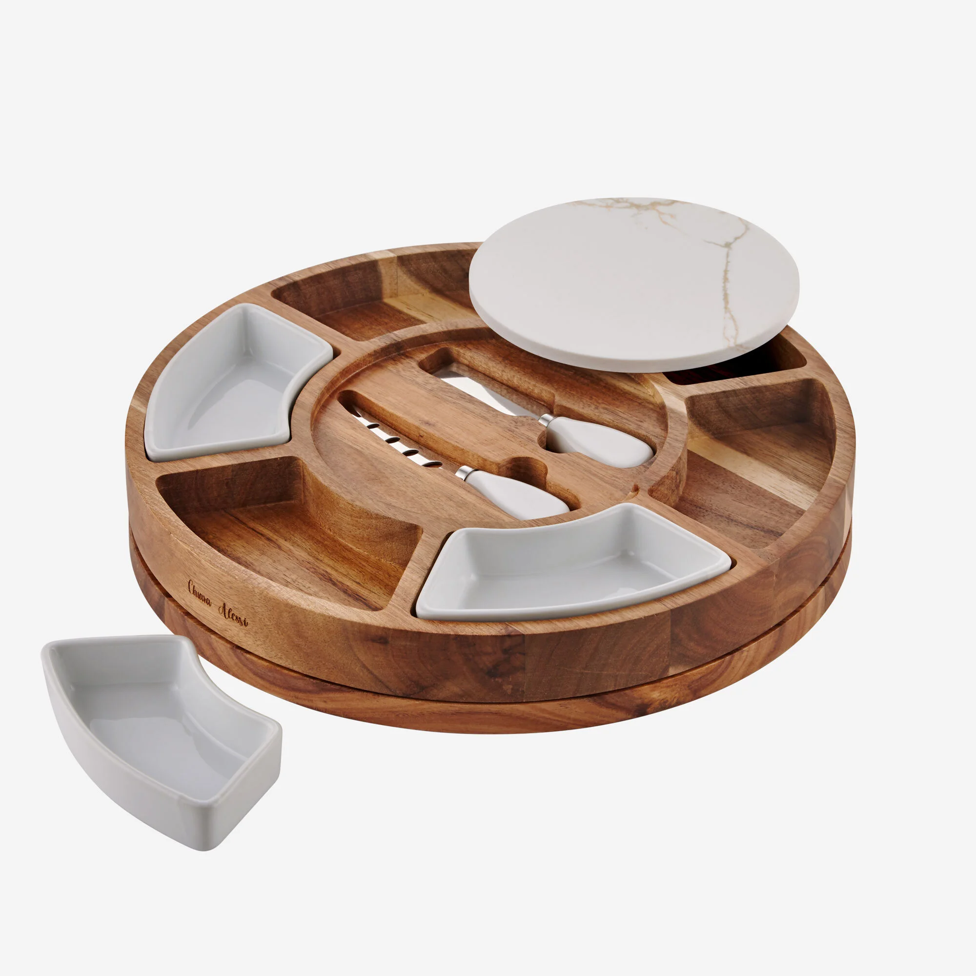 Kahverengi Ahşap Peynir Sunum Tabağı Collection by Chiara Alessi