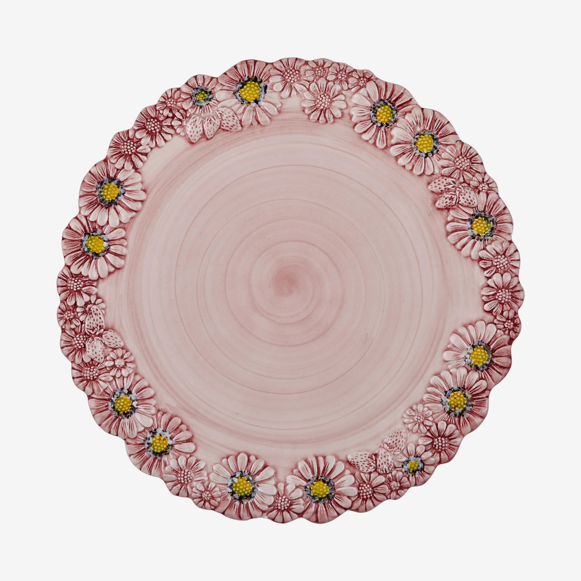 Pembe Seramik Servis Tabağı 36 Cm Camomilla Collection by Edelweiss Italy