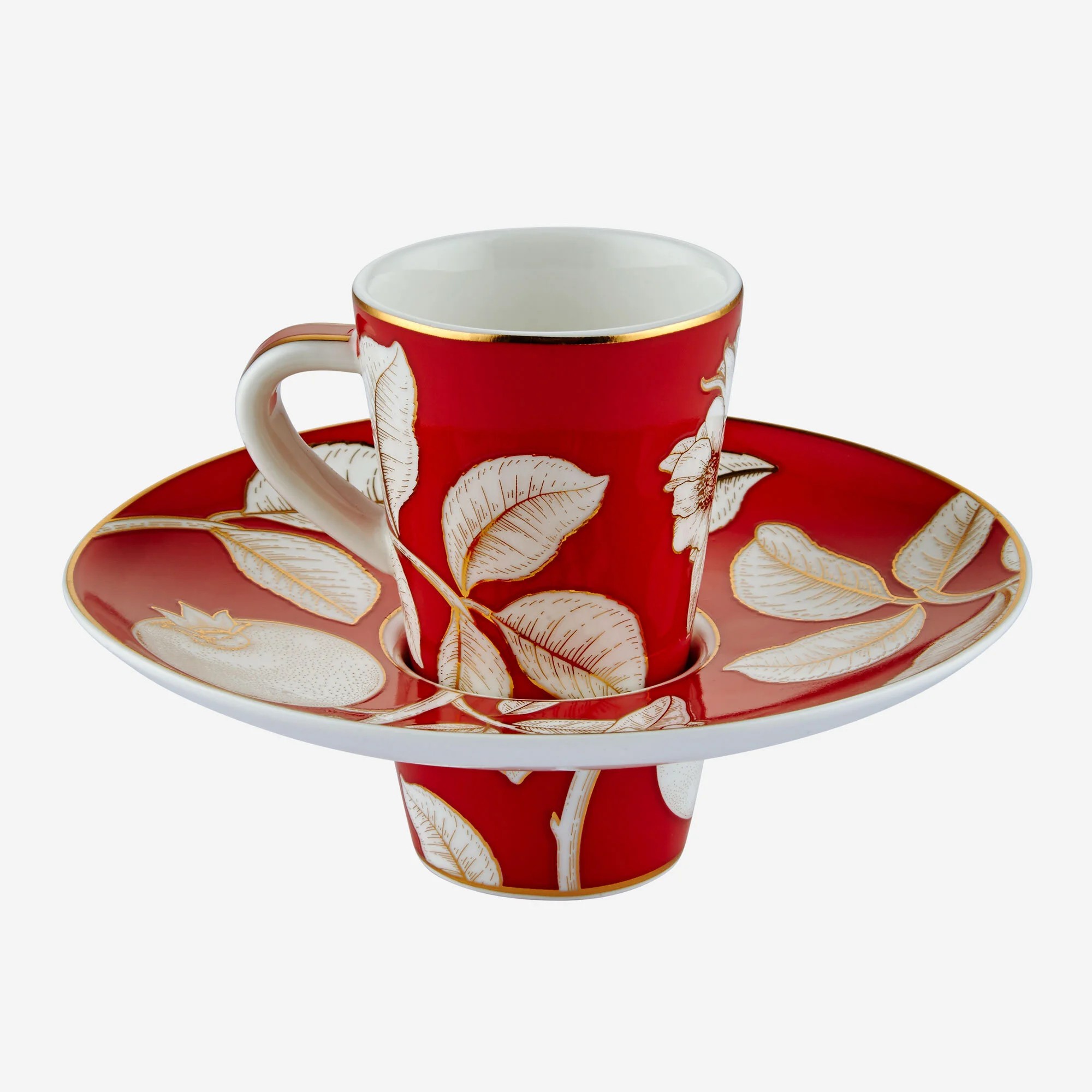 Kırmızı Porselen Kahve Fincan Seti 100 Ml Collection by Chiara Alessi