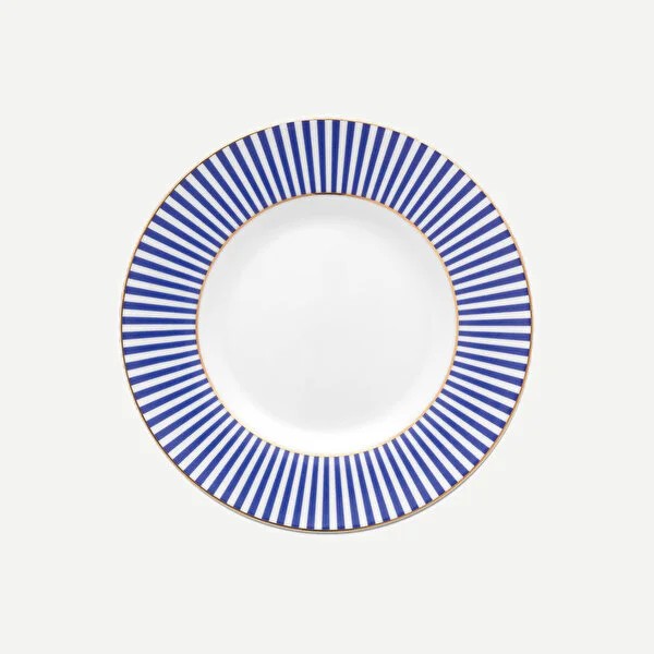Mavi Porselen Pasta Tabağı 17 Cm Royal Stripes Collection by Pip Studio