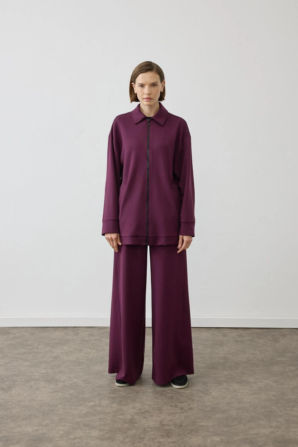 SERENA ÖRME PANTOLONLU TAKIM BORDO