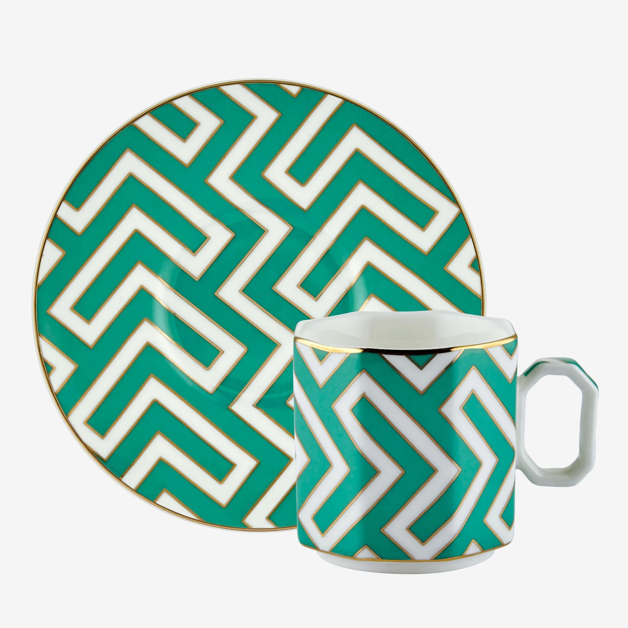 Yeşil Porselen Kahve Fincan Seti 90 Ml Collection by Chiara Alessi