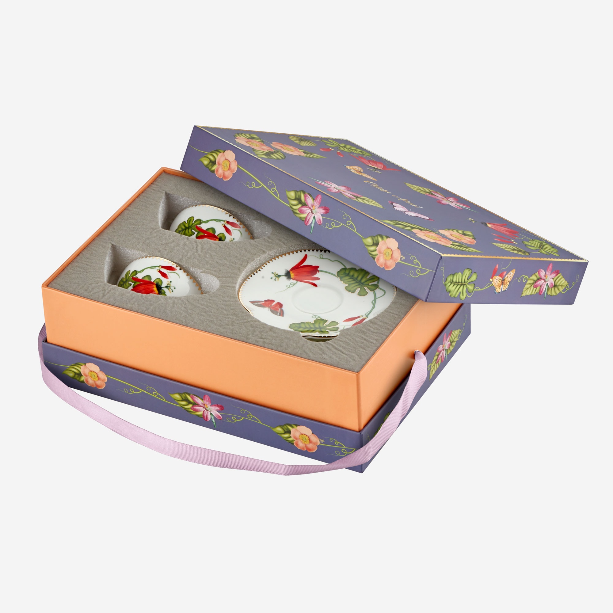 Kırmızı Porselen Kahve Fincan Seti 80 Ml Laura Collection by Chiara Alessi