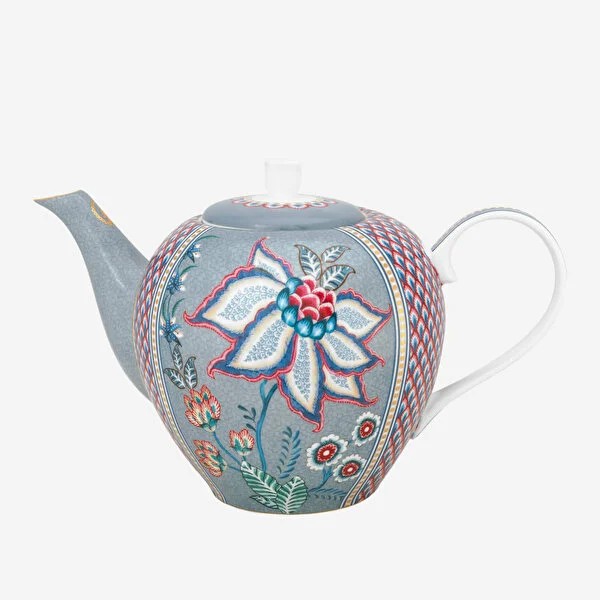 Mavi Porselen Demlik 1600 Ml Flower Festival Collection by Pip Studio
