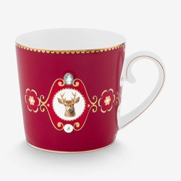 Kırmızı Porselen Kupa 150 Ml Love Birds Collection by Pip Studio