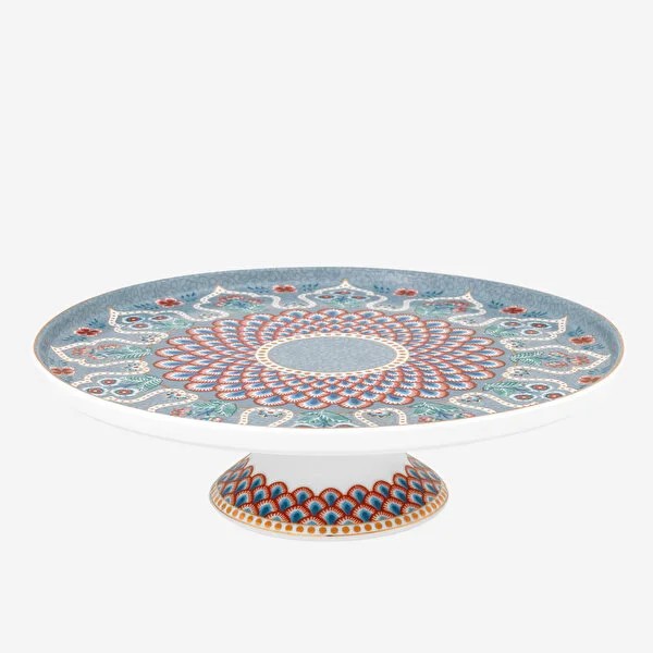 Mavi Porselen Kek Standı 21 Cm Flower Festival Collection by Pip Studio