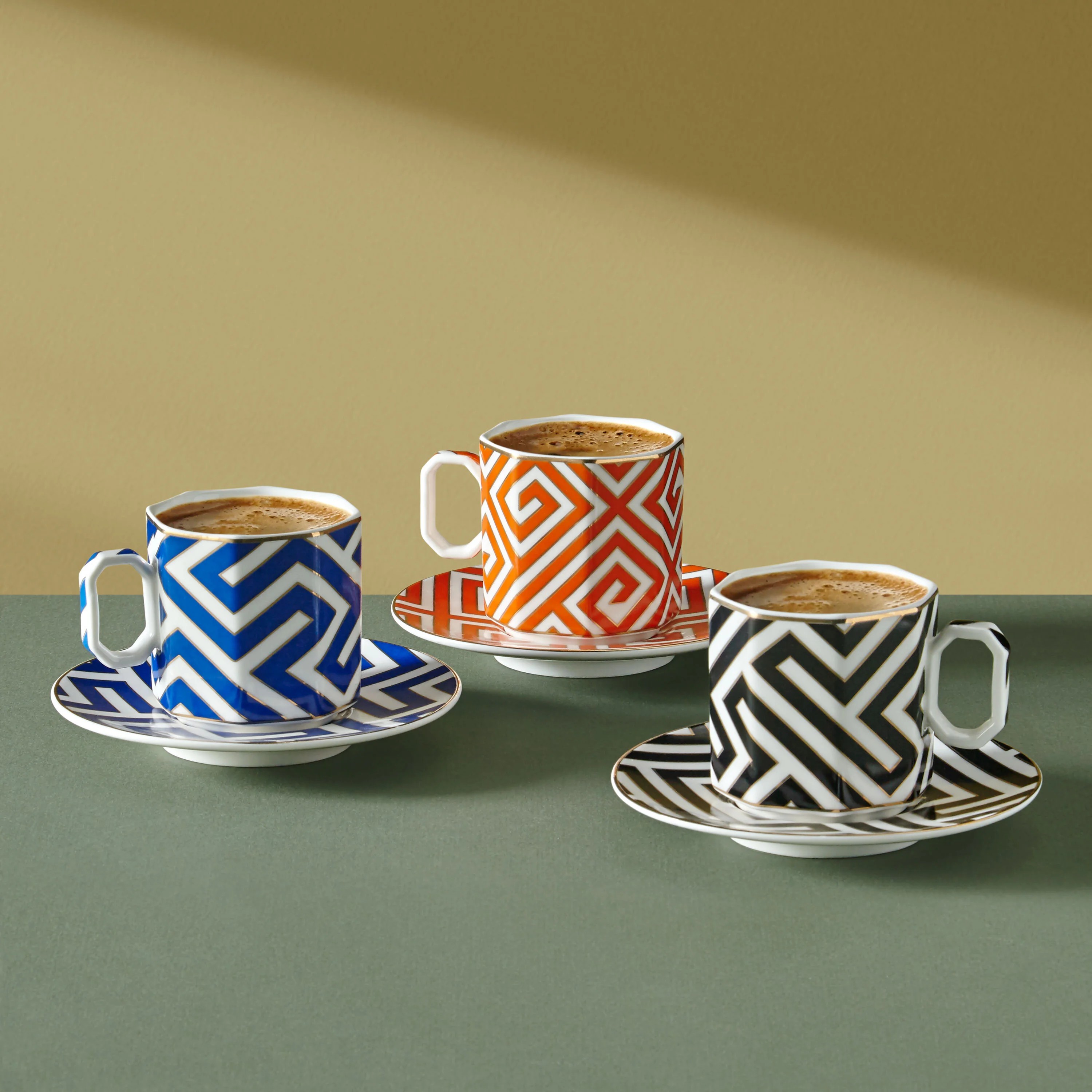Siyah Porselen Kahve Fincan Seti 90 Ml Collection by Chiara Alessi