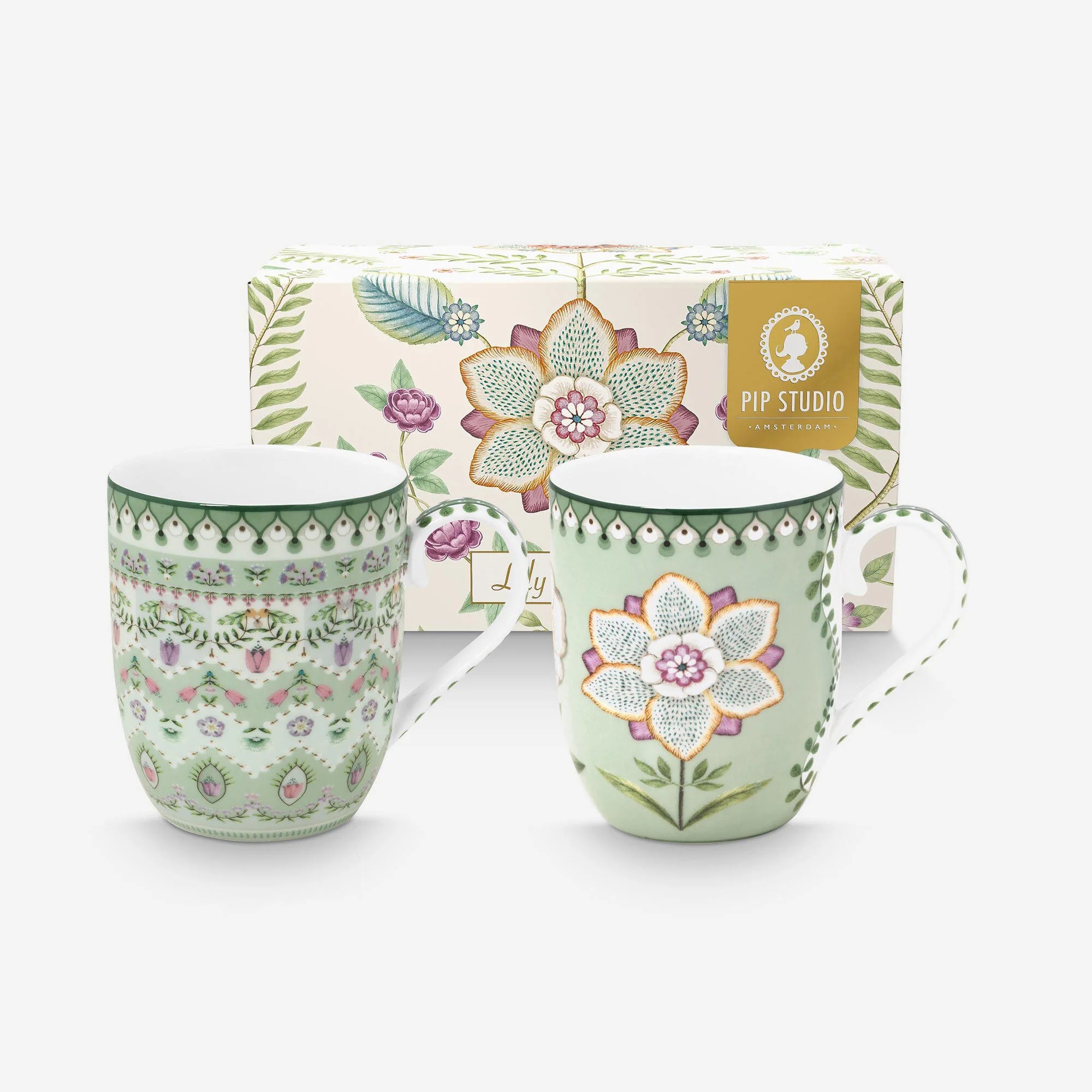 Yeşil Porselen Kupa 145 Ml Lily & Lotus