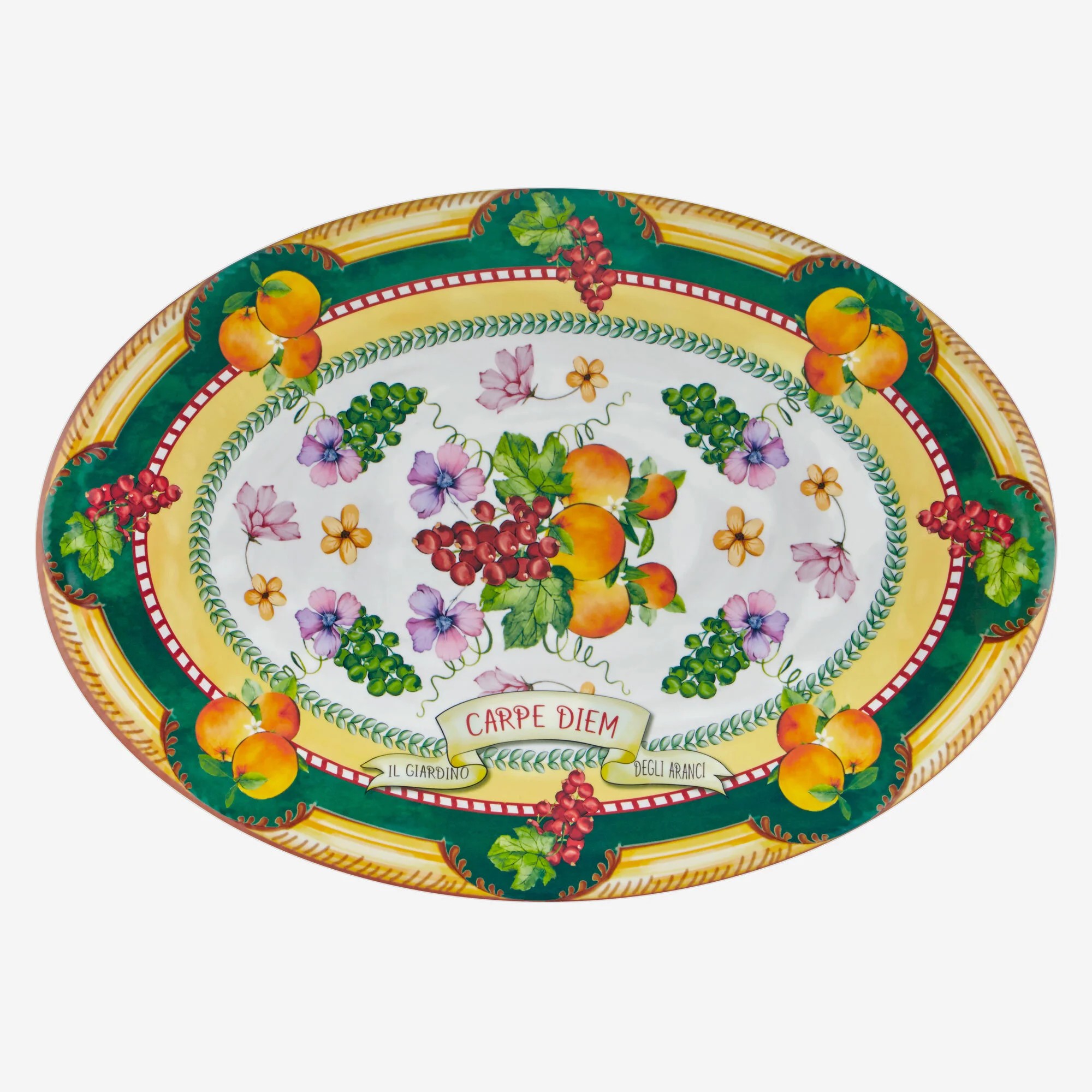 Sarı Melamin Servis Tabağı 50 Cm Carpe Diem Collection by Chiara Alessi