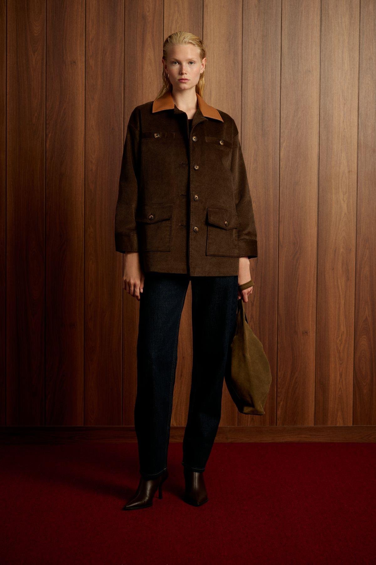 VELVET KADİFE CEKET KAHVERENGİ