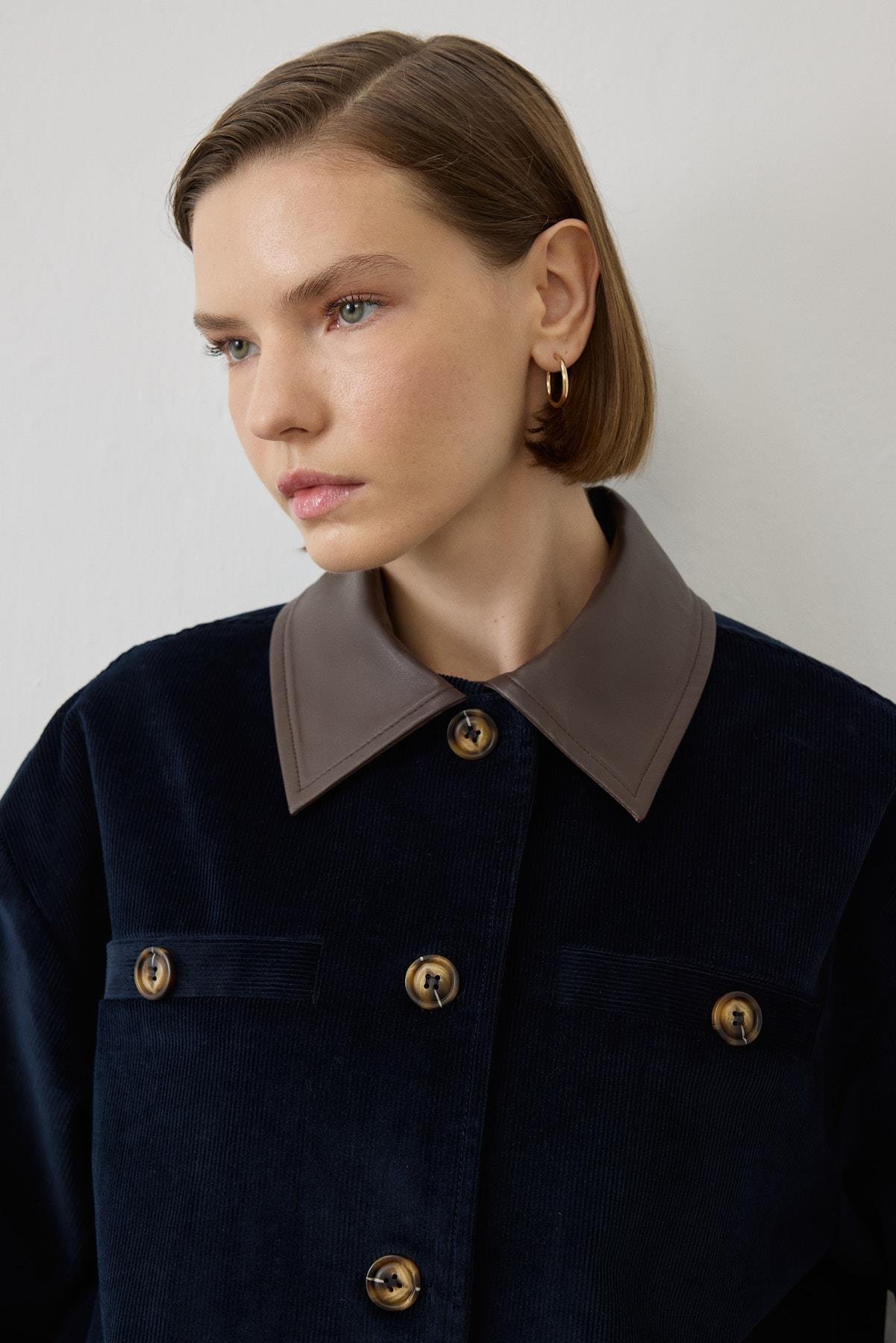 VELVET KADİFE CEKET LACİVERT