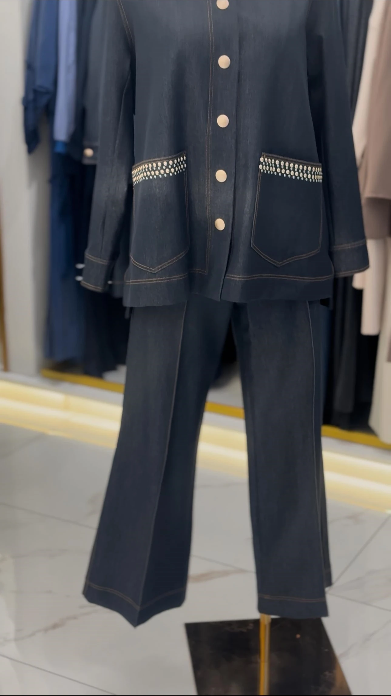 DENİM PANTOLONLU KOT TAKIM 