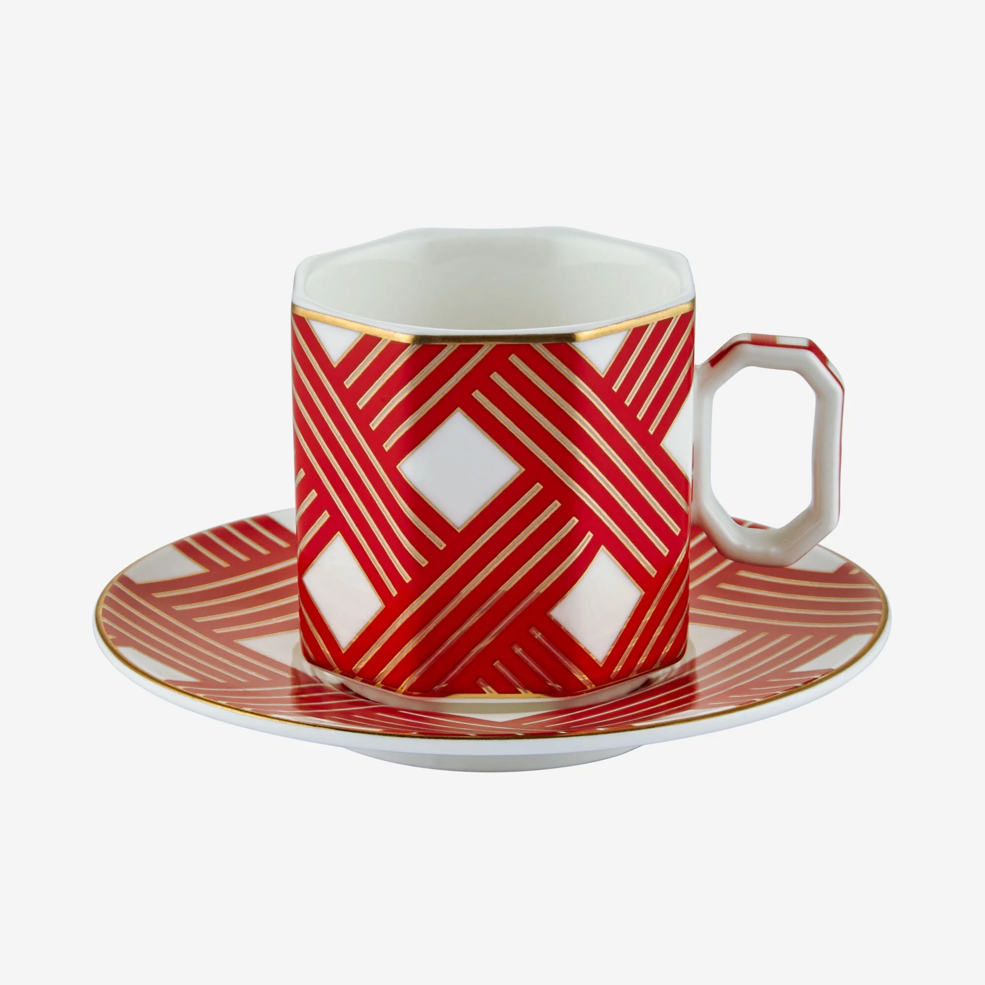 Kırmızı Porselen Kahve Fincan Seti 90 Ml Collection by Chiara Alessi