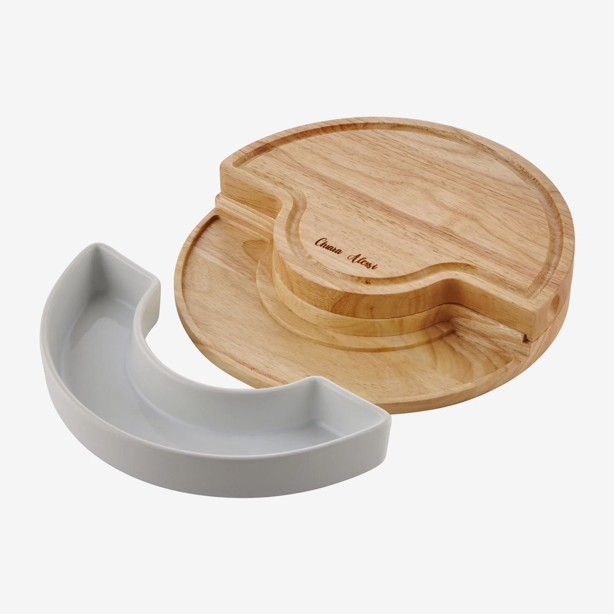 Kahverengi Ahşap Peynir Sunum Tabağı Collection by Chiara Alessi