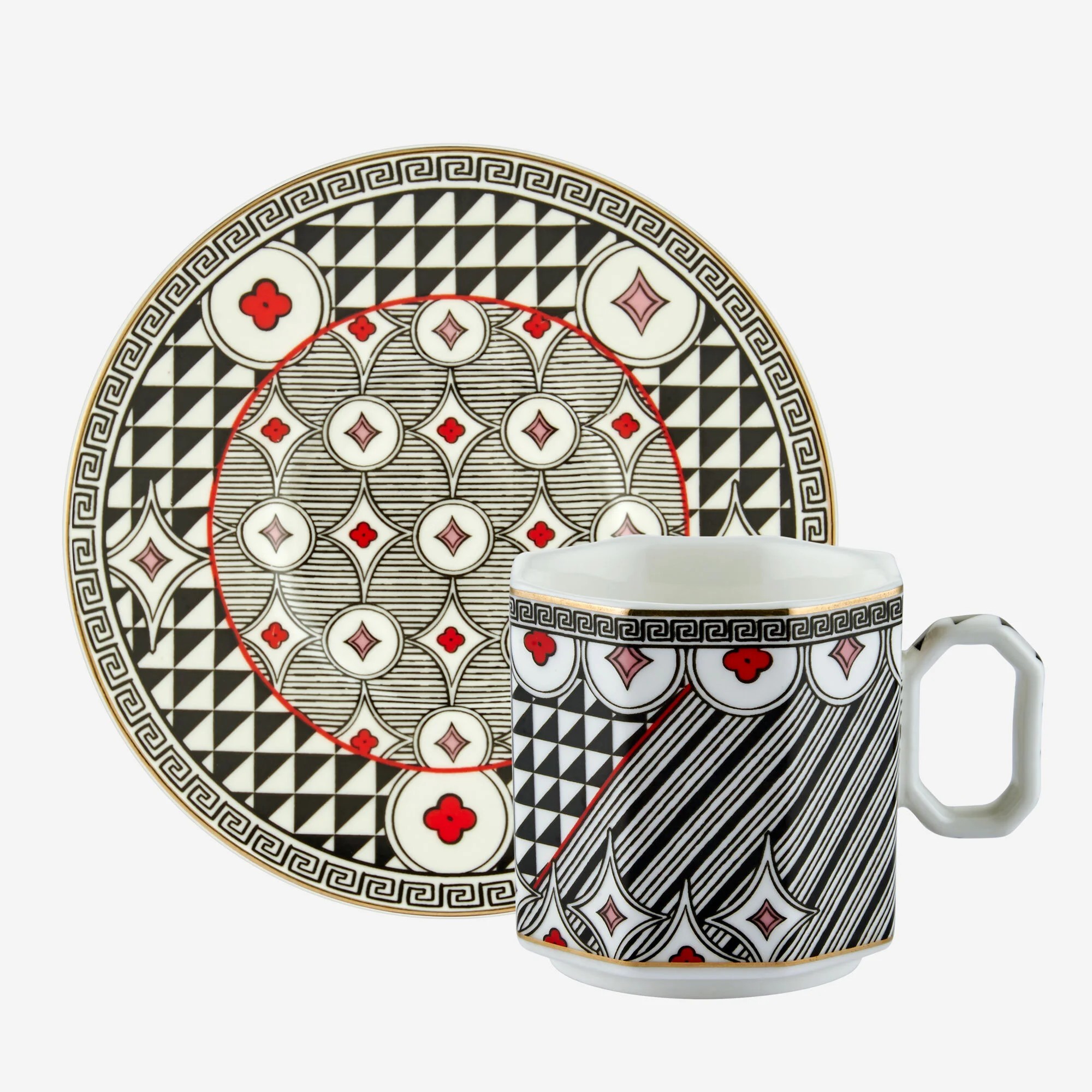 Siyah Porselen Kahve Fincan Seti 90 Ml Collection by Chiara Alessi