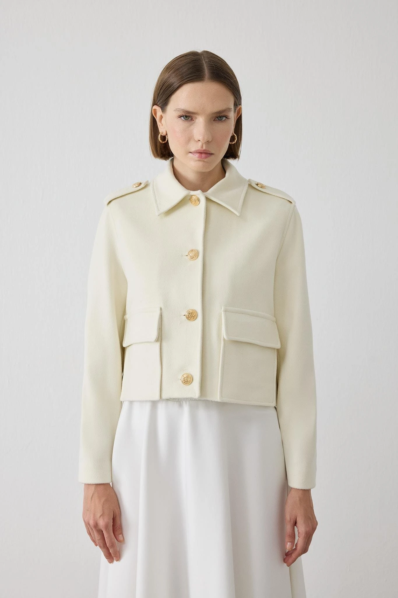 SİENA KAŞE CEKET BEYAZ