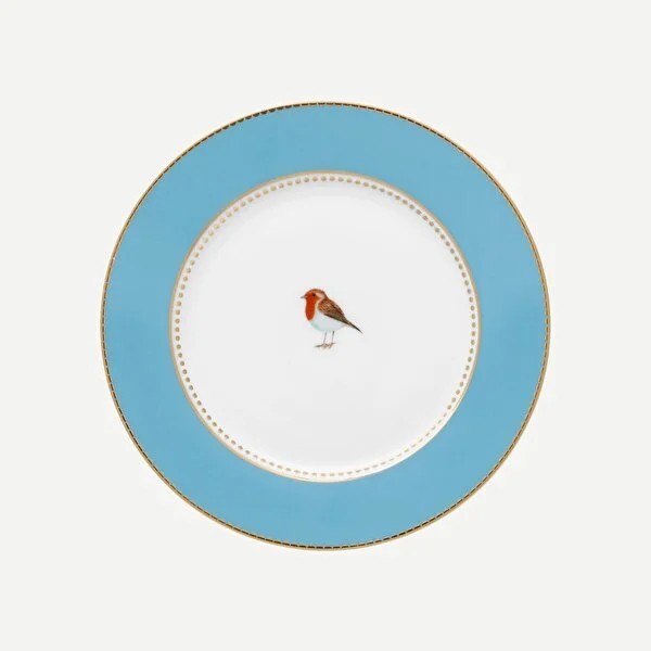 Mavi Porselen Pasta Tabağı 17 Cm Love Birds Collection by Pip Studio