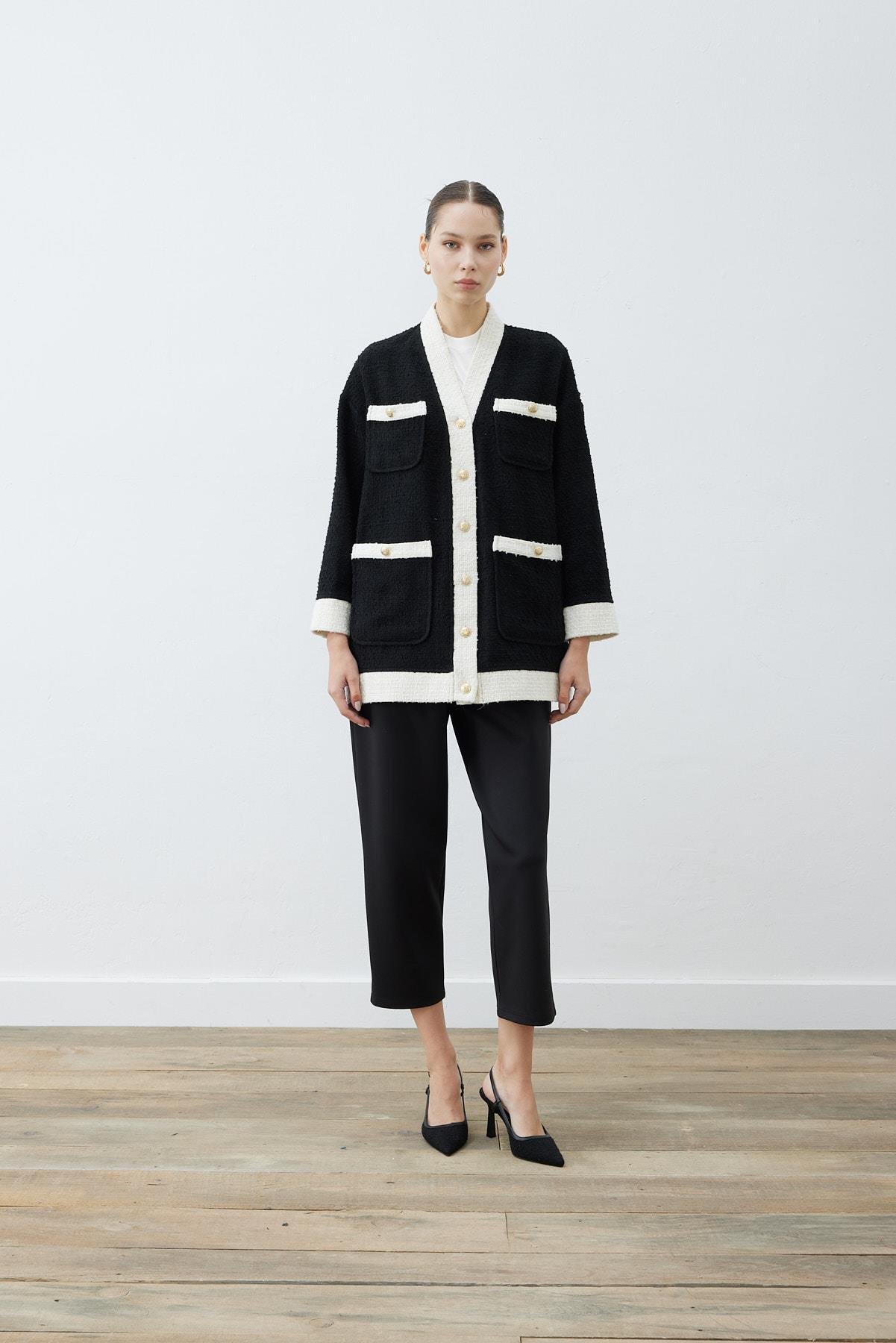 DUE 2 RENK TUVİT KOLEJ HIRKA SİYAH