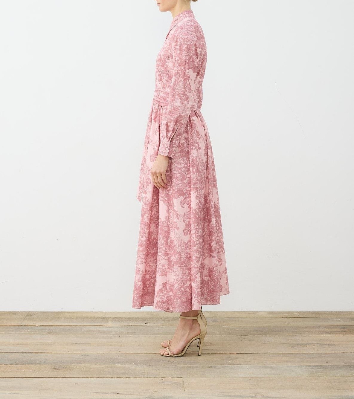 LADY DESENLİ VUAL ELBİSE PEMBE
