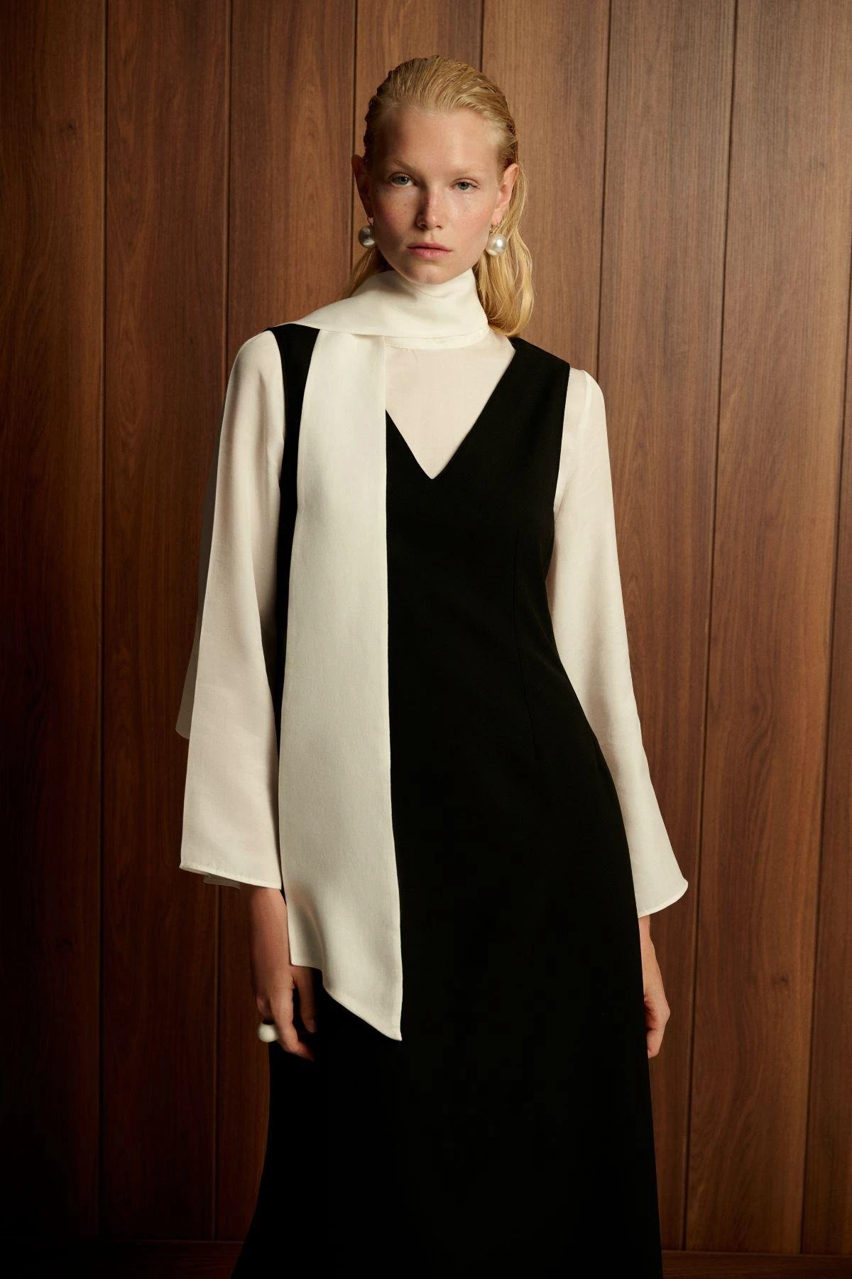 ARLES KREP JİLE-BLUZ TAKIM SİYAH