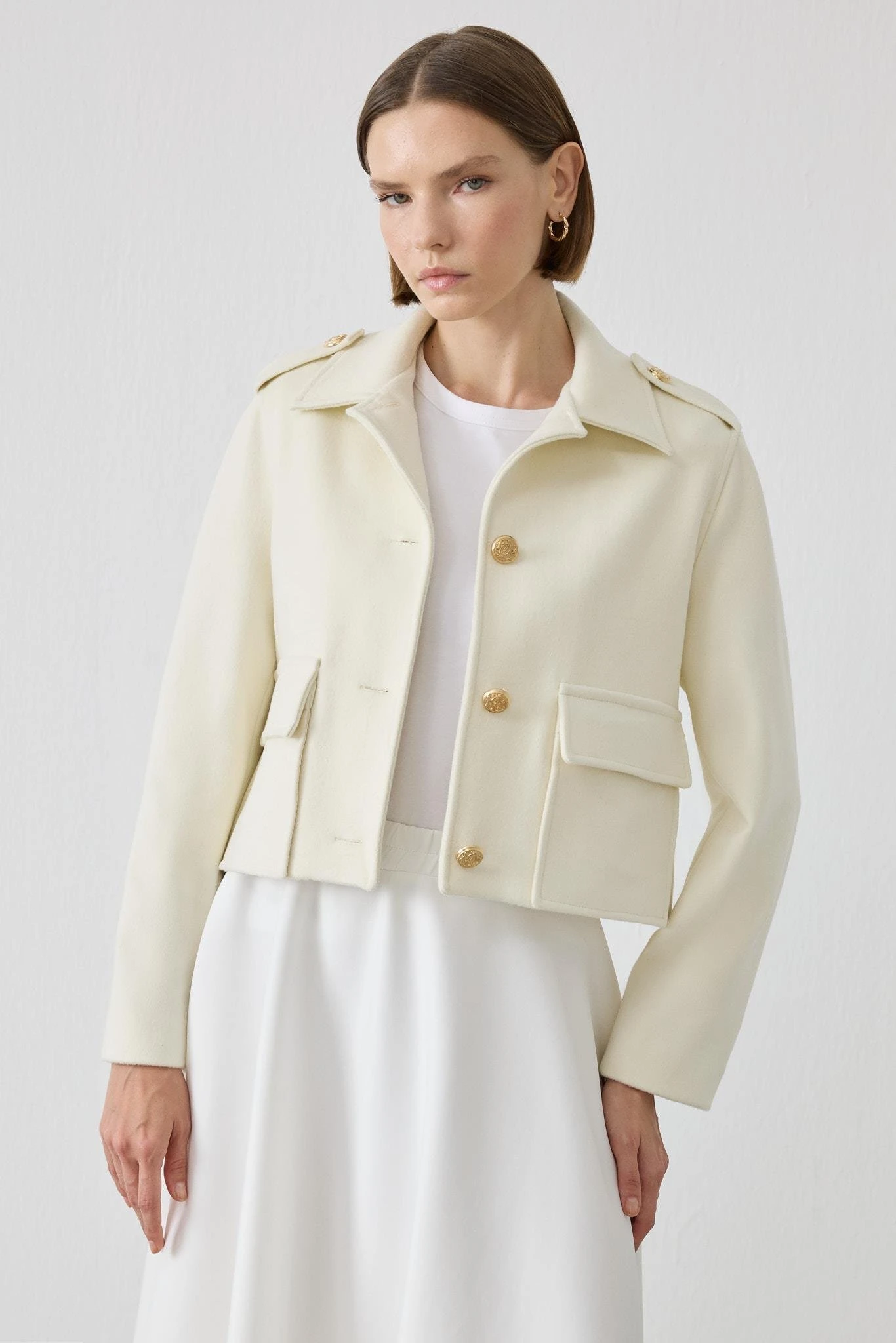 SİENA KAŞE CEKET BEYAZ