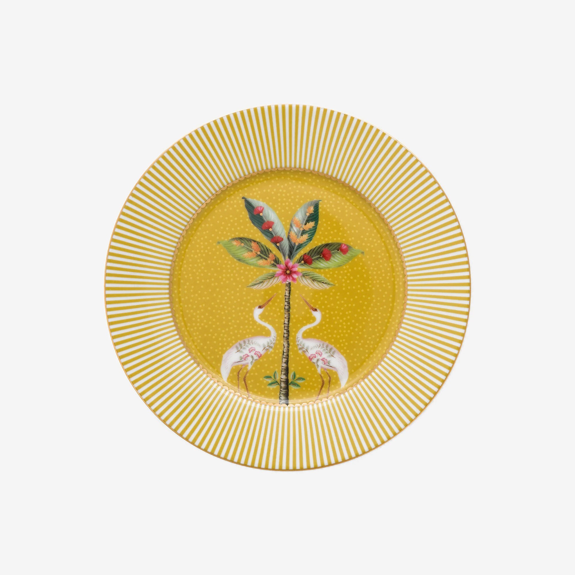 Sarı Porselen Pasta Tabağı 17 Cm La Majorelle