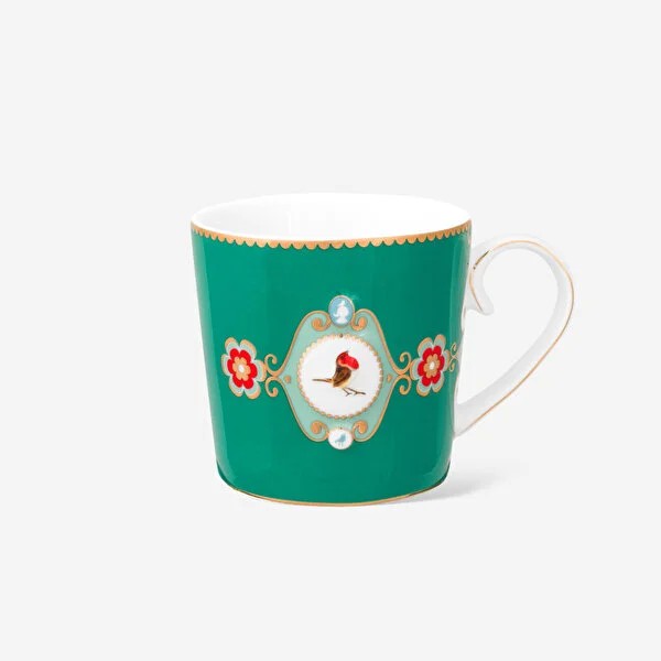 Yeşil Porselen Kupa 150 Ml Love Birds Collection by Pip Studio