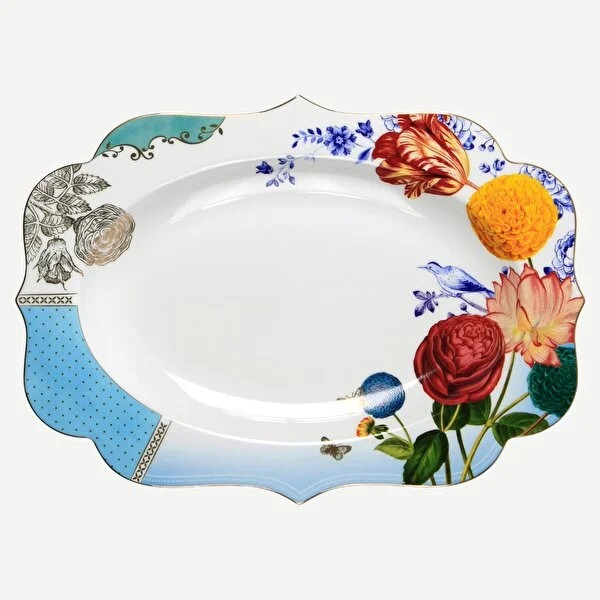 Mavi Porselen Servis Tabağı 40 Cm Royal Collection by Pip Studio