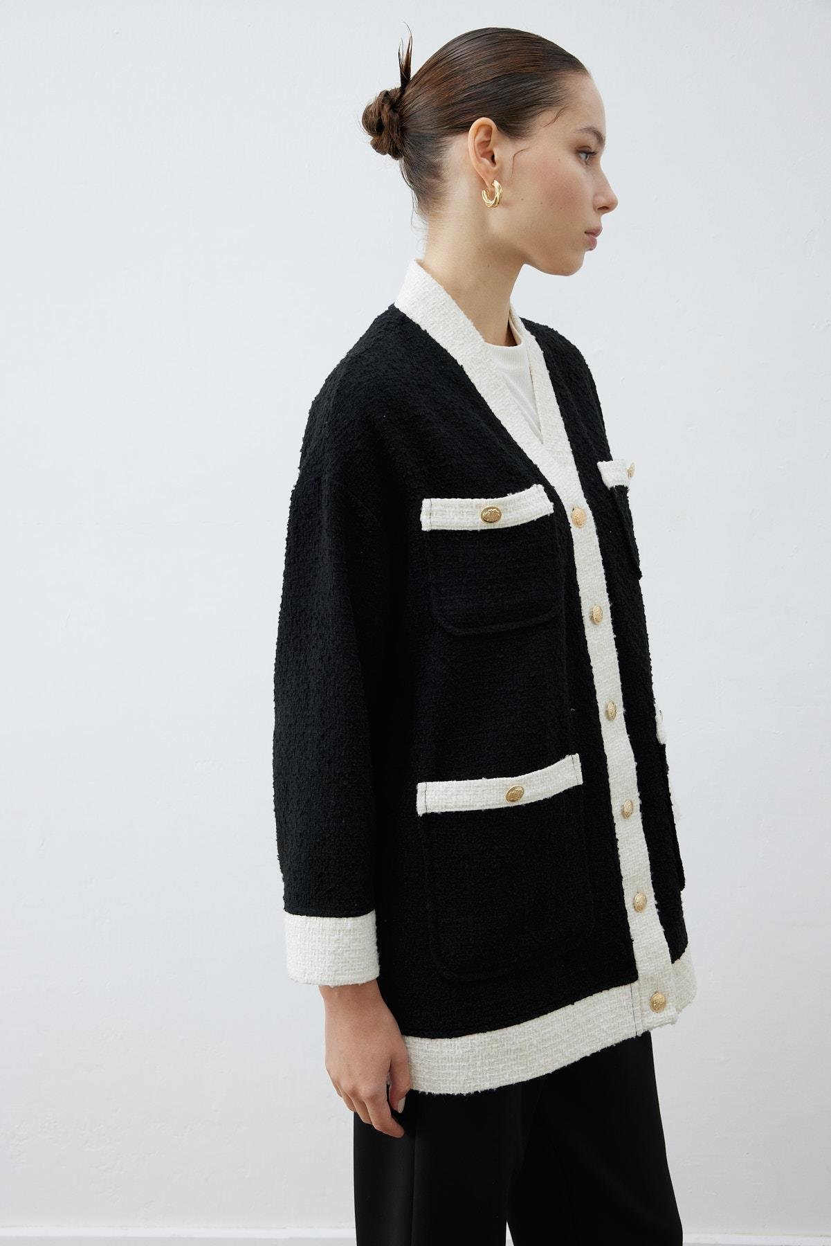 DUE 2 RENK TUVİT KOLEJ HIRKA SİYAH