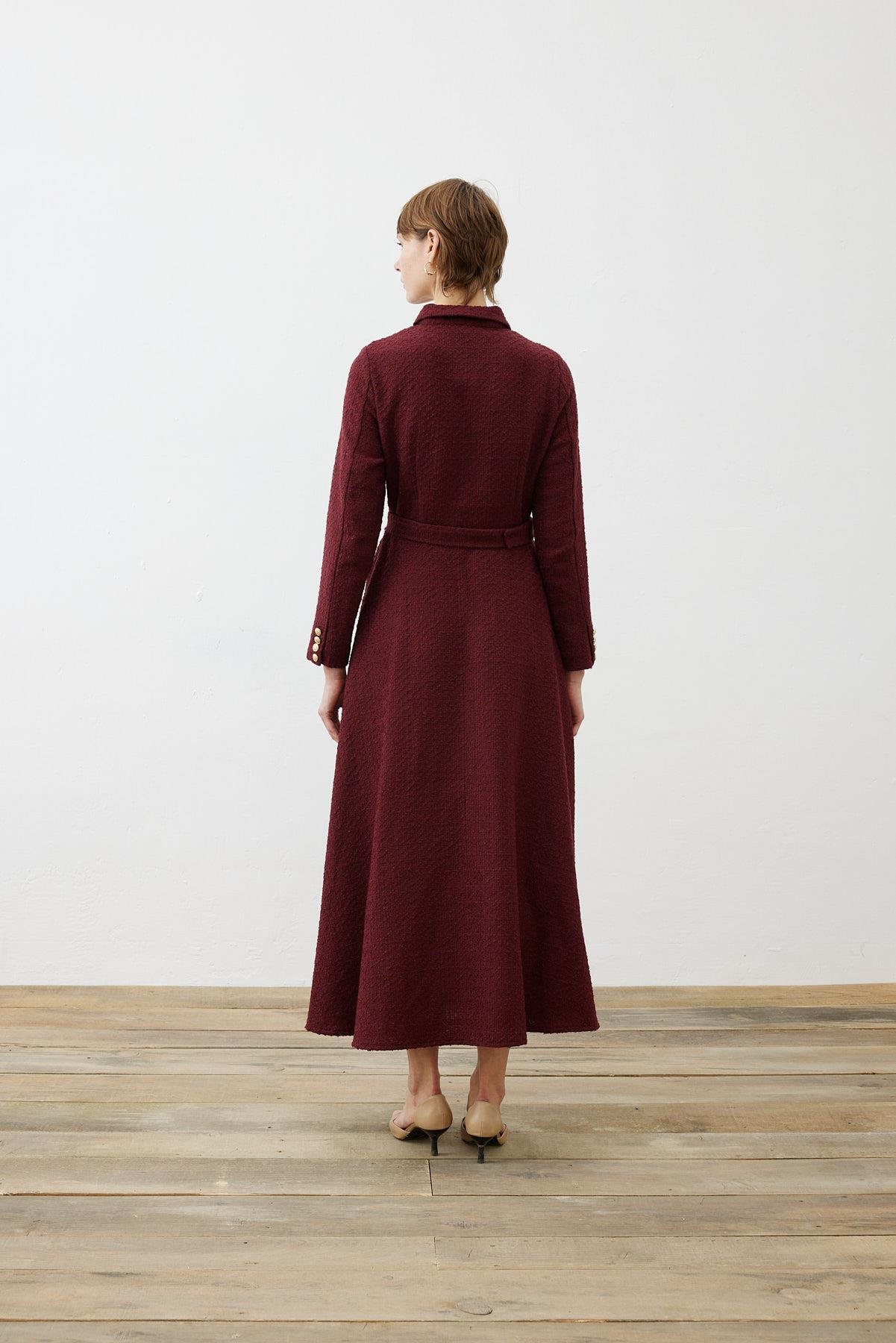 LADY TUVİT ELBİSE BORDO