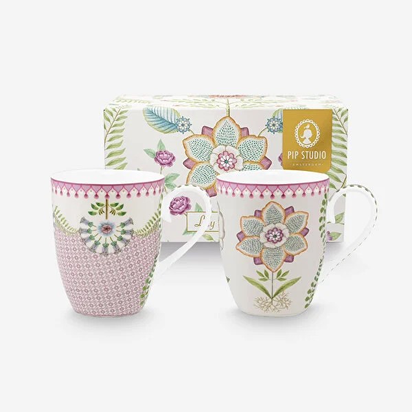 Mor Porselen Kupa Seti 350 Ml Lily & Lotus Collection by Pip Studio