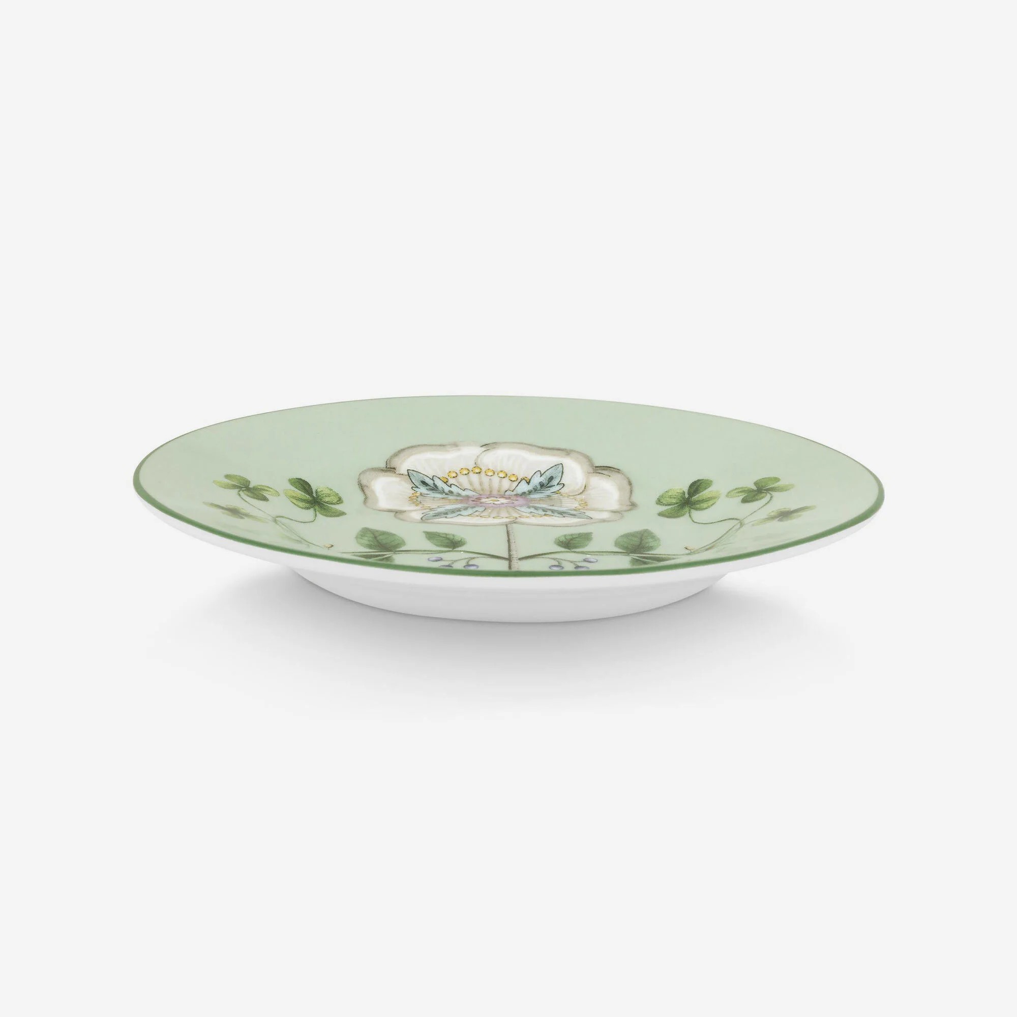 Yeşil Porselen Petit Four Tabağı 12 Cm Lily & Lotus