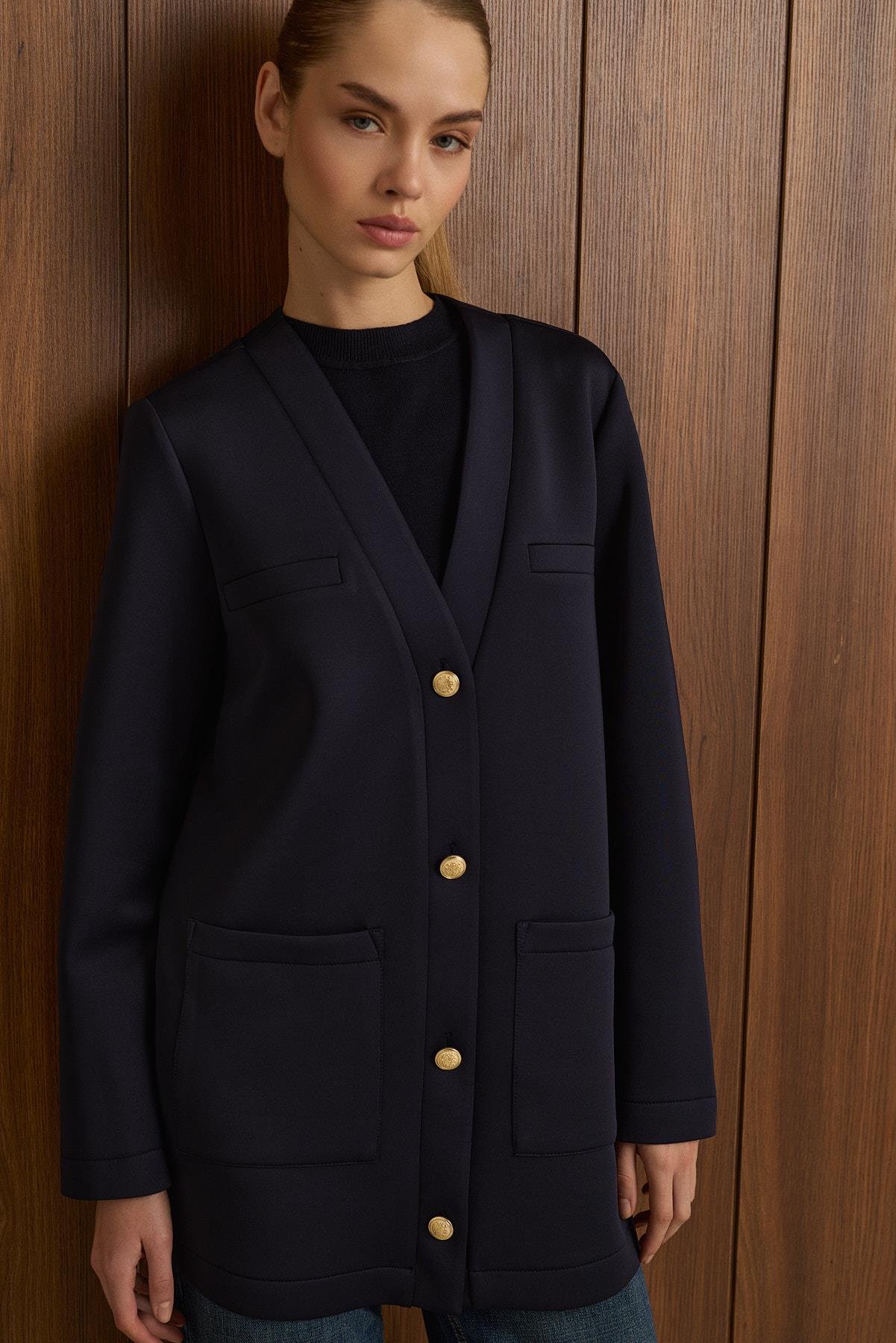 MARTA PUF KOLEJ HIRKA LACİVERT