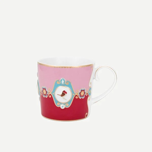 Kırmızı Pembe Porselen Kupa 150 Ml Love Birds Collection by Pip Studio