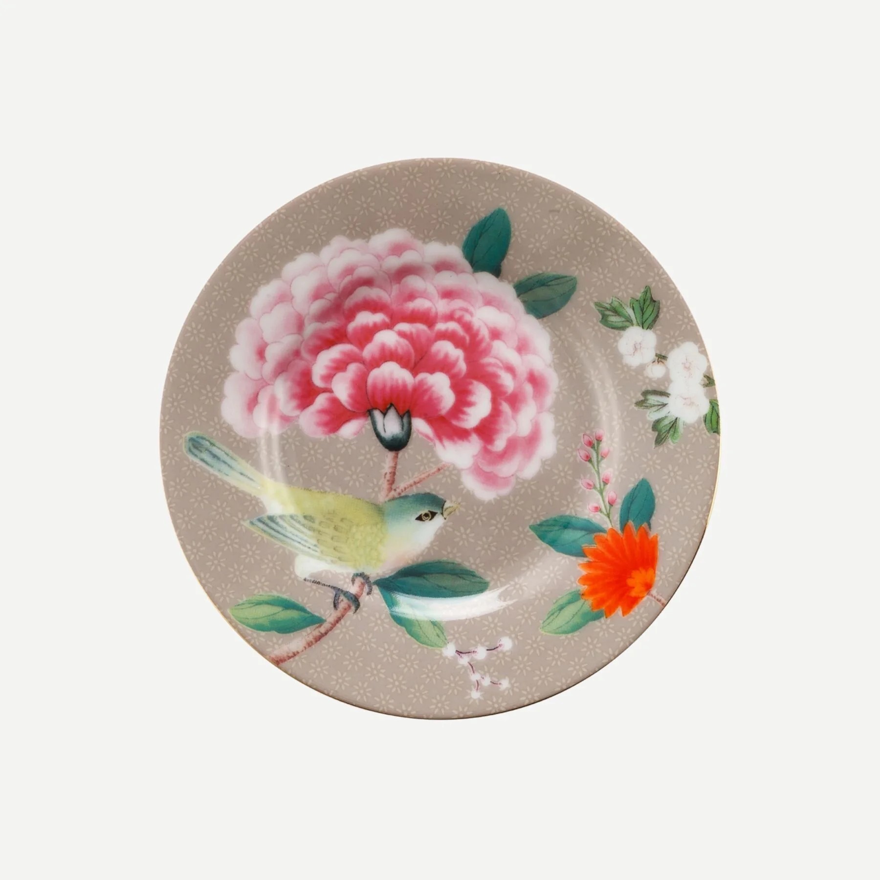 Haki Porselen Petit Four Tabağı 12 Cm Blushing Birds Collection by Pip Studio