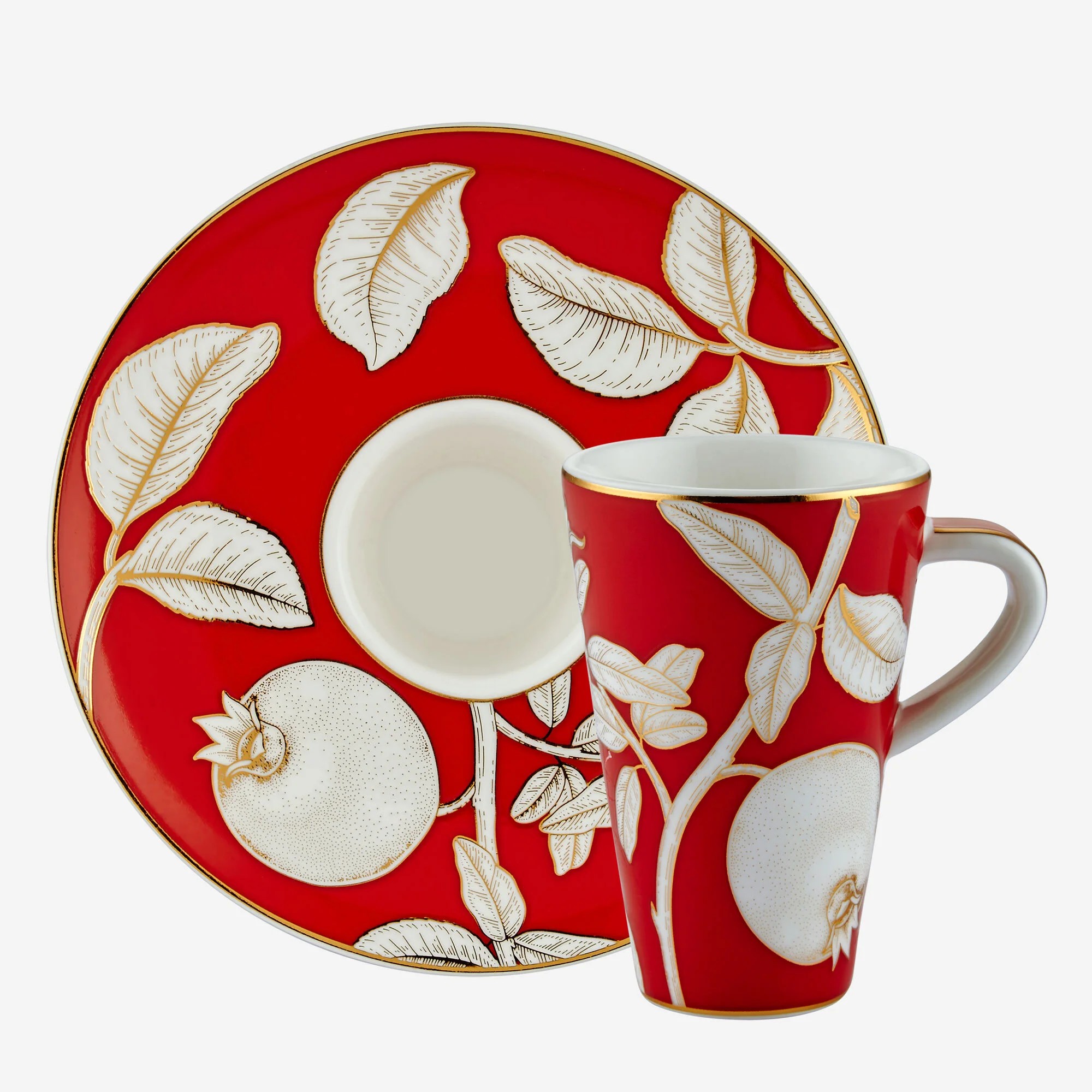 Kırmızı Porselen Kahve Fincan Seti 100 Ml Collection by Chiara Alessi