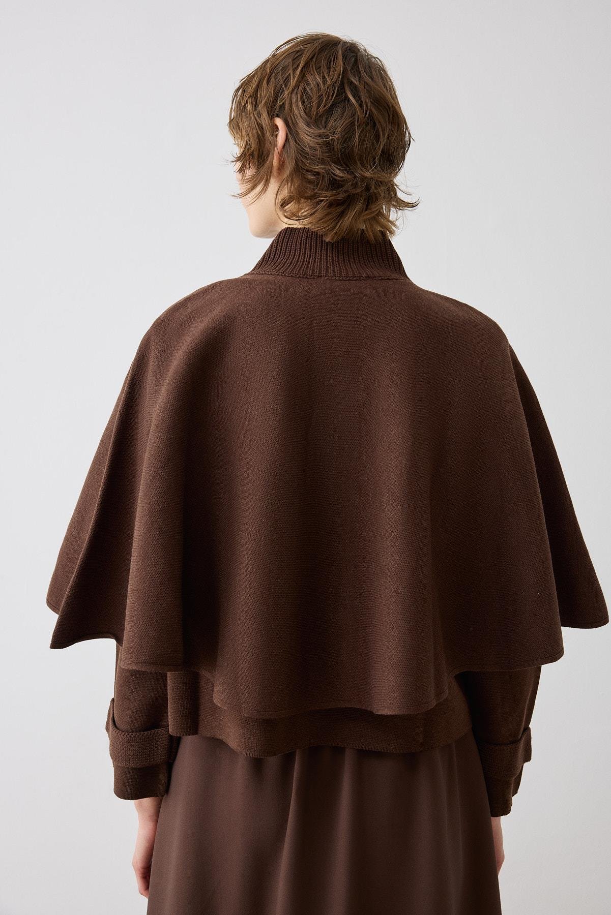 DAPHNE ÇELİK ÖRME TRİKO PELERİN KAP KAHVE