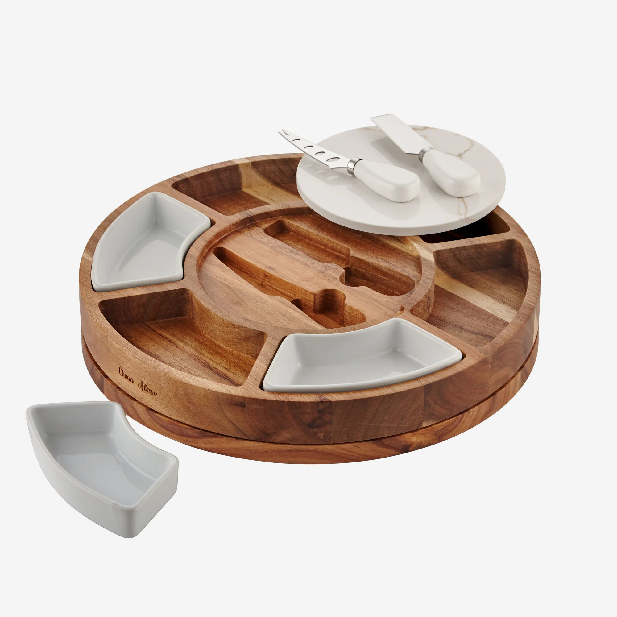 Kahverengi Ahşap Peynir Sunum Tabağı Collection by Chiara Alessi