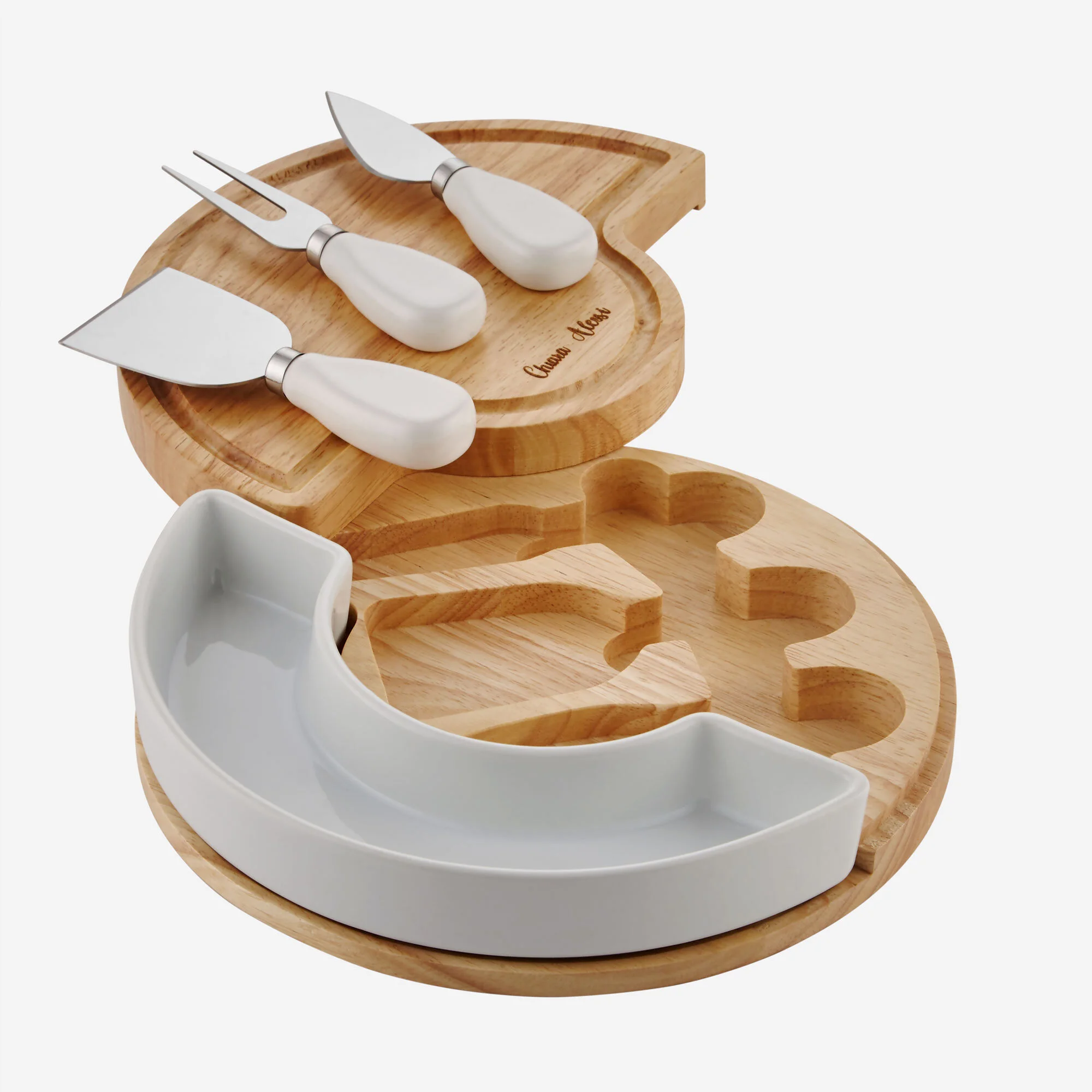 Kahverengi Ahşap Peynir Sunum Tabağı Collection by Chiara Alessi