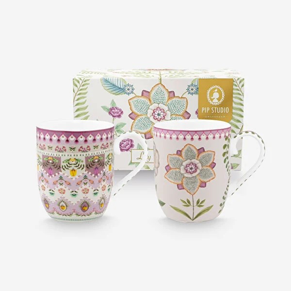 Mor Porselen Kupa Seti 145 Ml Lily & Lotus Collection by Pip Studio
