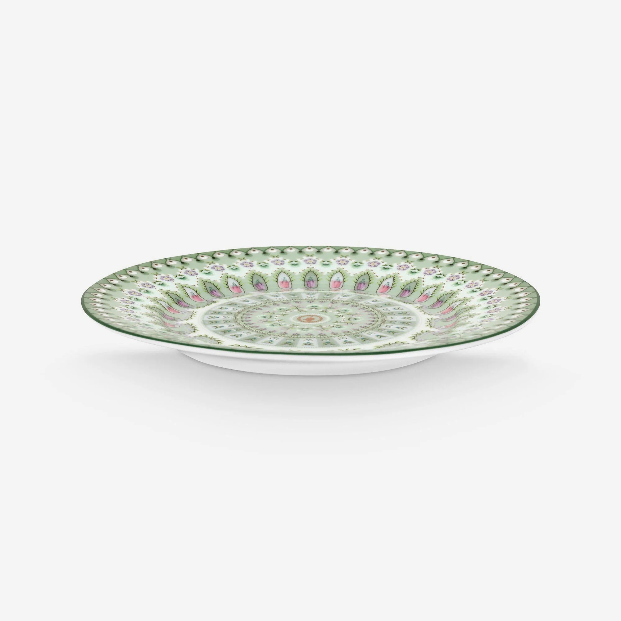 Yeşil Porselen Pasta Tabağı 17 Cm Lily & Lotus