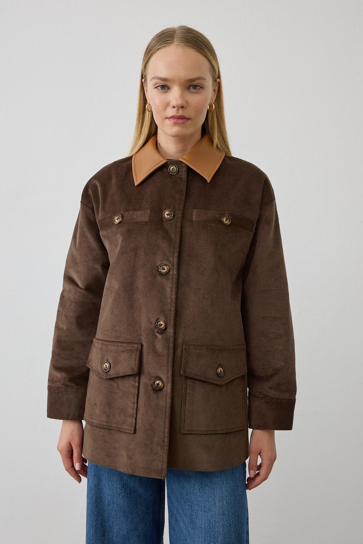 VELVET KADİFE CEKET KAHVERENGİ