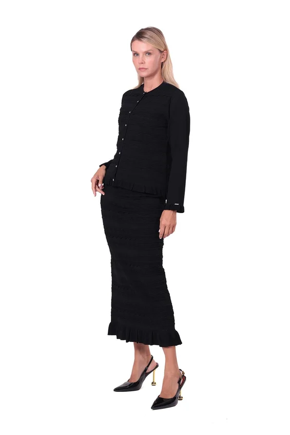 Papatya Triko Takım Siyah