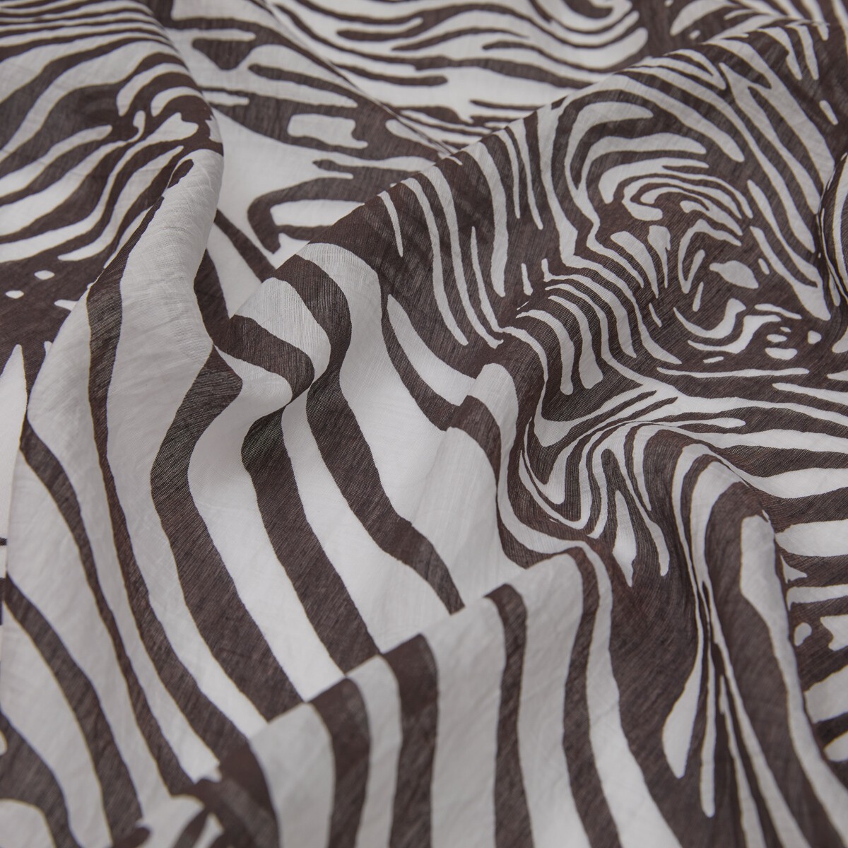 Siyah Beyaz Zebra Desenli Tensel Şal